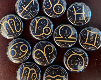 Signs of the Zodiac 1-inch Buttons