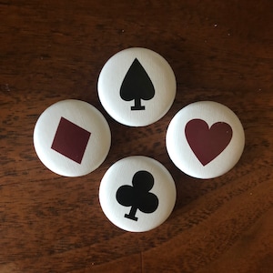 Vintage Spielkarte Pip 1-Zoll-Knöpfe