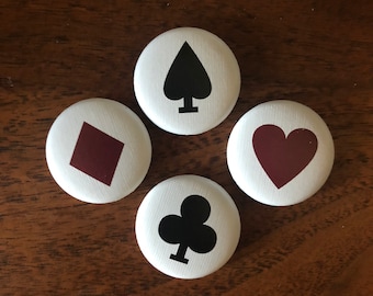 Vintage Playing Card Pip 1-inch Buttons