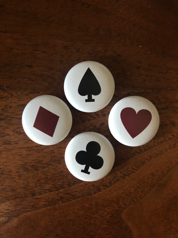 Vintage Playing Card Pip 1inch Buttons Etsy