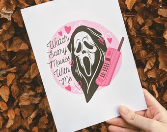 Scream Watch Scary Movies With Me  Art Print