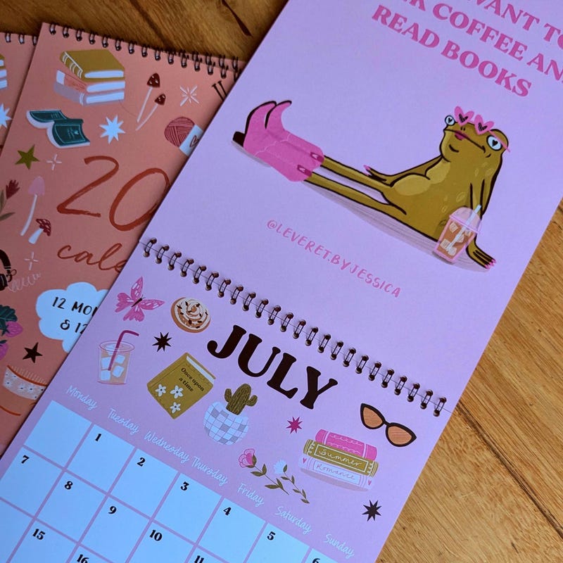 Bookish 2025 Calendars Etsy UK