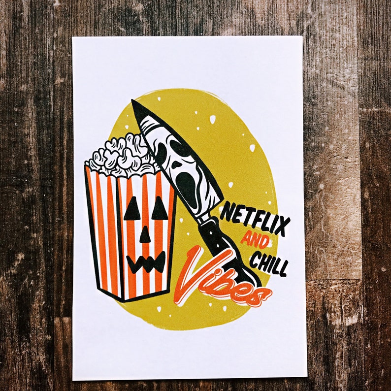 Autumn Netflix & Chill A5 Art Print Etsy