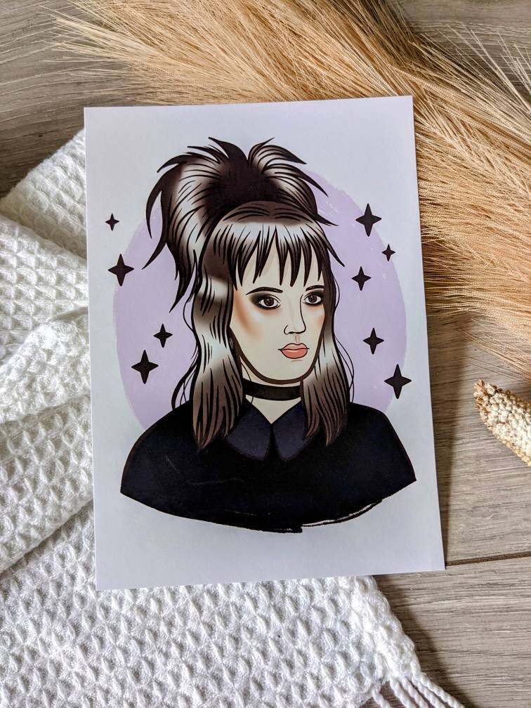 Lydia Deetz Beetlejuice Gothic 80's Art Print Etsy Singapore