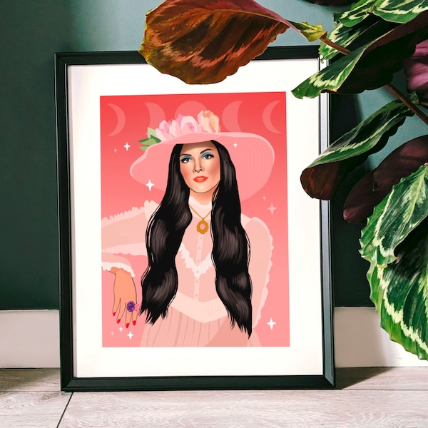 Love Witch Movie Art Print | Pink aesthetic wall decor | witch/magic aesthetic gift