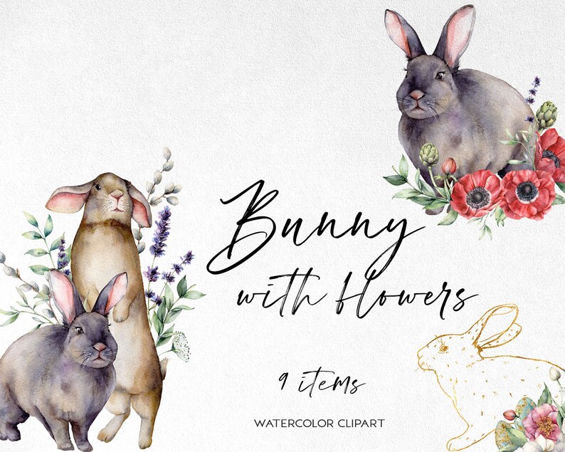Bunnies nursery instant digital download