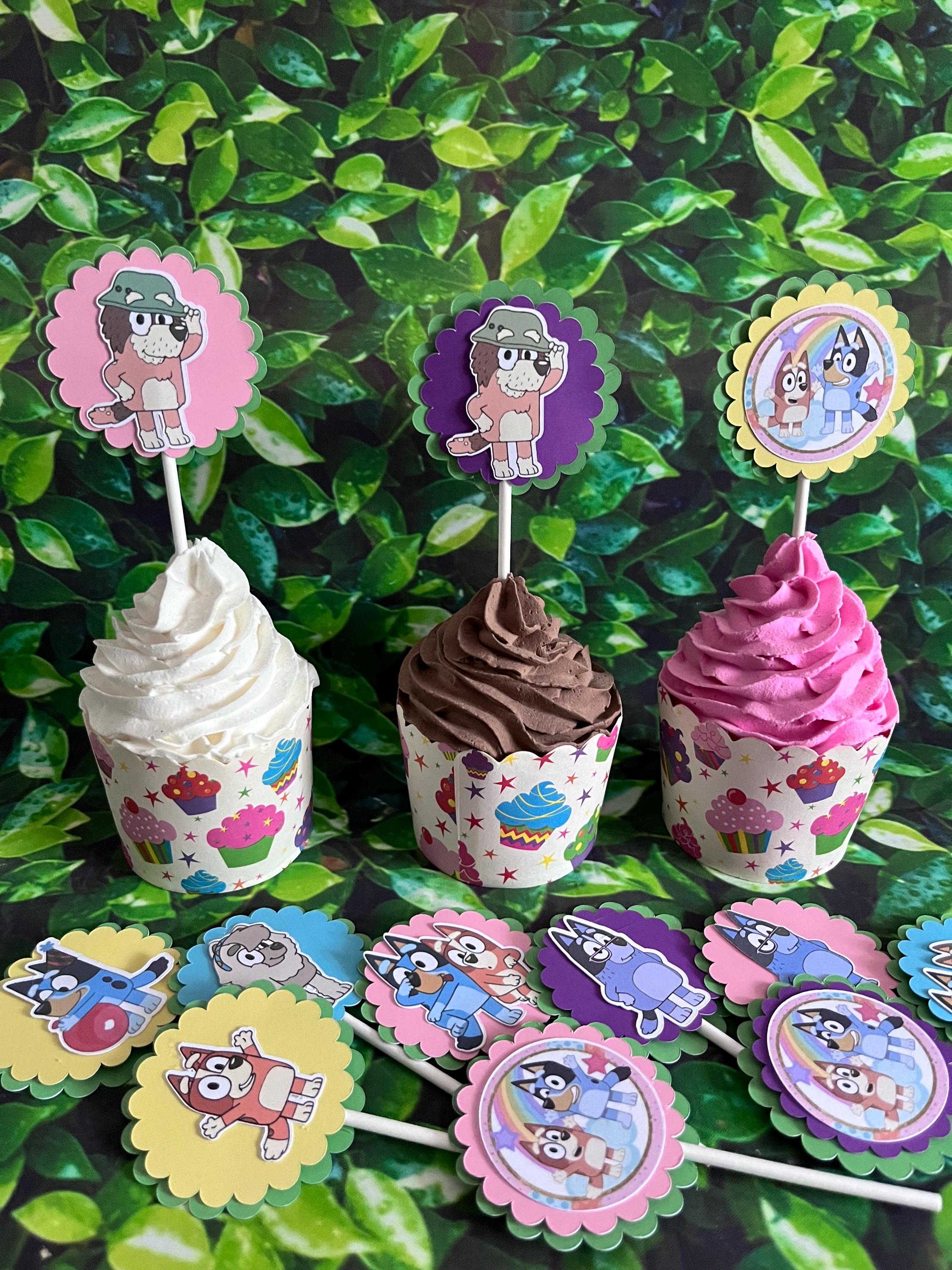 Bluey inspired Cupcake toppers