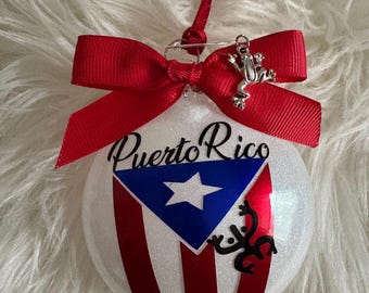 Puerto  Rican Flag Ornament , Navidad Puerto Rico , Bandera de Puerto Rico.
