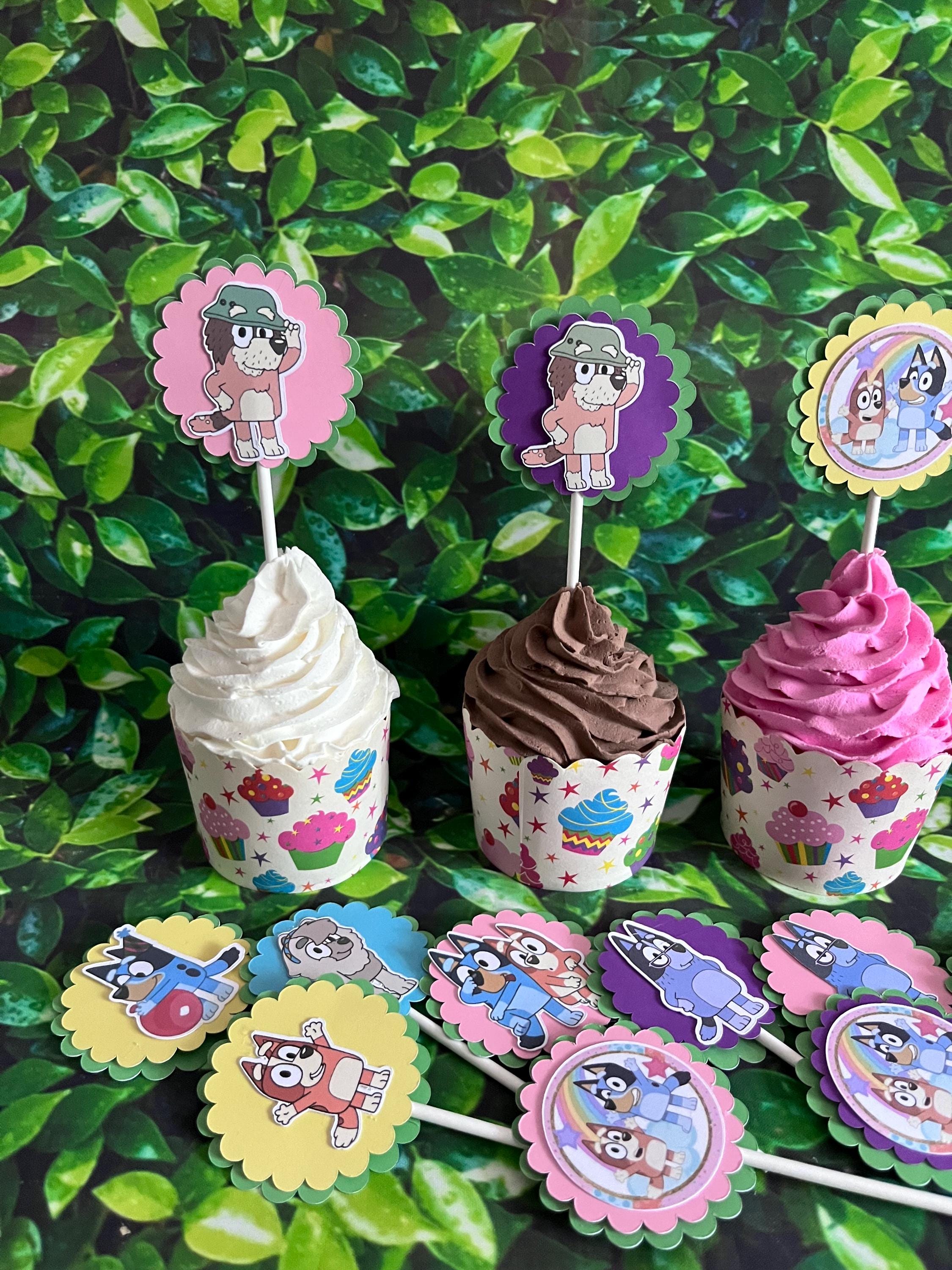 Bluey inspired Cupcake toppers