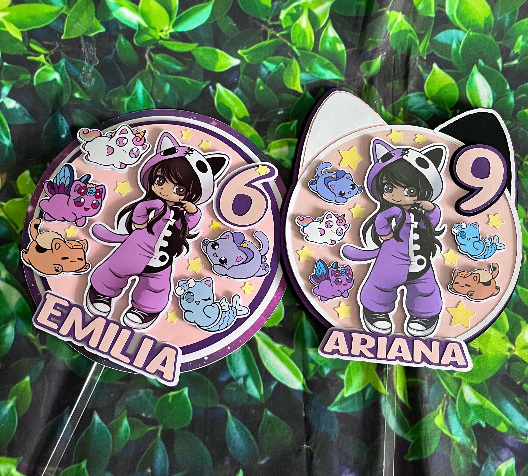 Aphmau meemeow inspired Caketopper, Personalized.