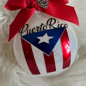 Puerto  Rican Flag Ornament , Navidad Puerto Rico , Bandera de Puerto Rico.