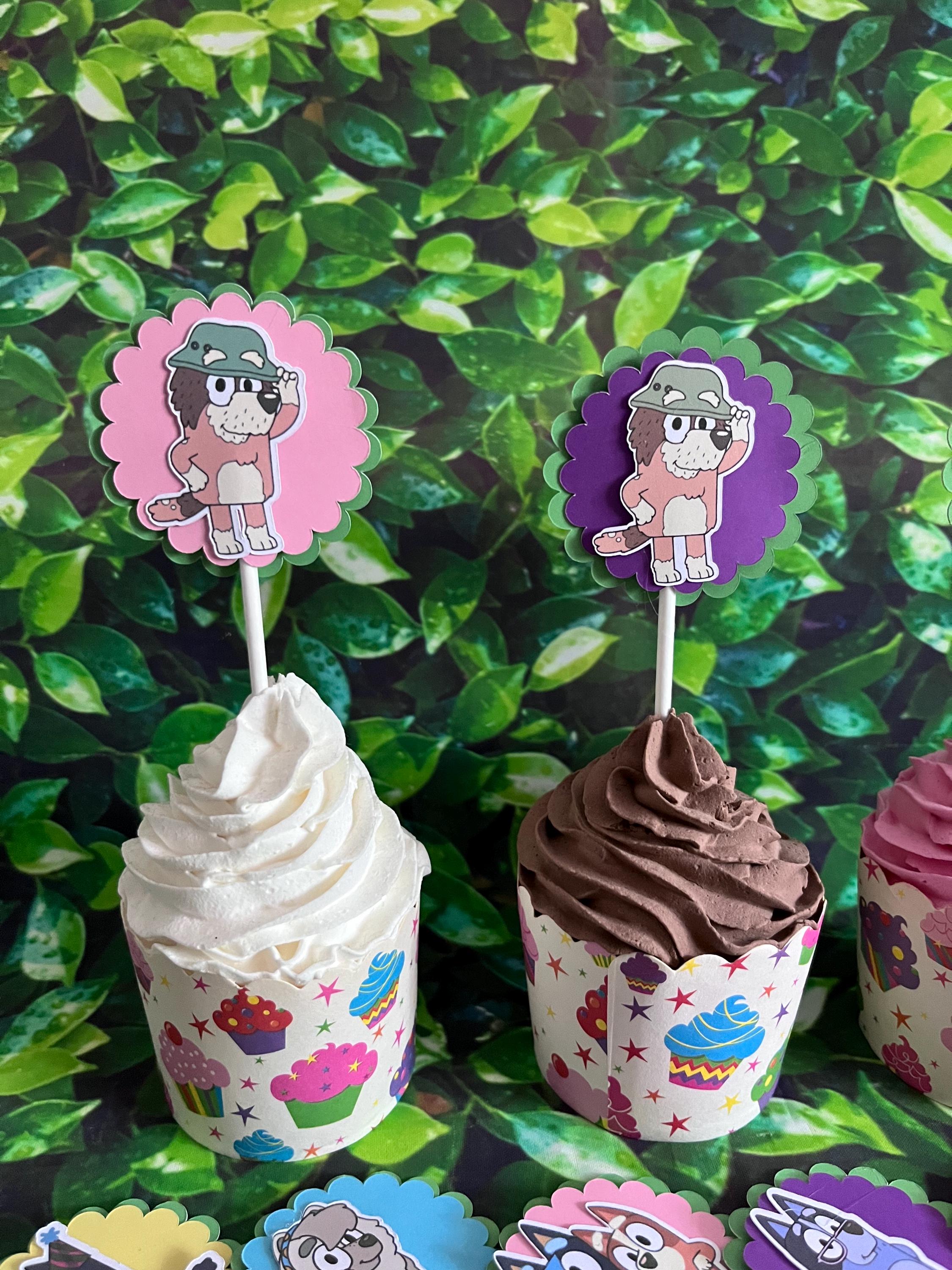 Bluey inspired Cupcake toppers