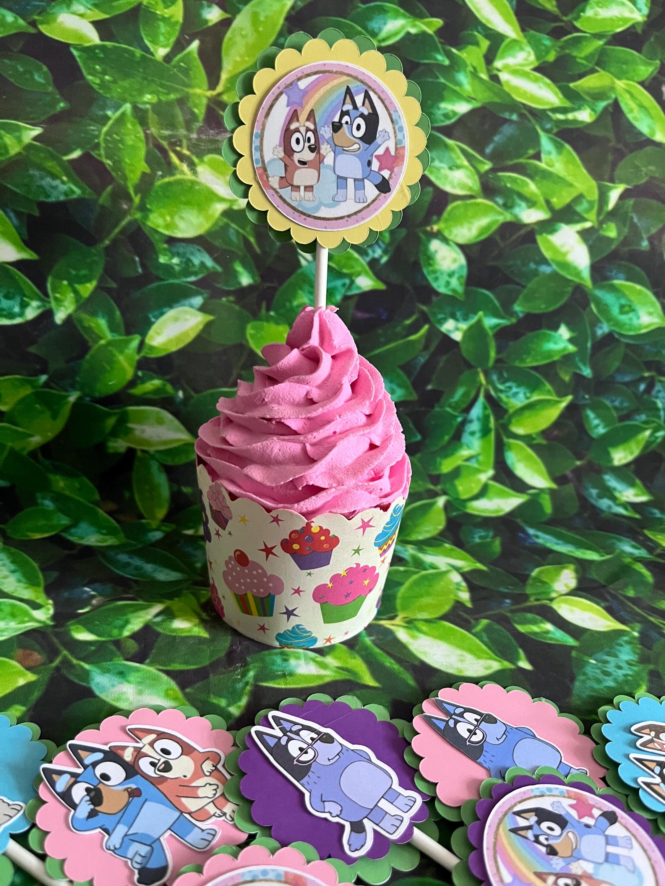Bluey inspired Cupcake toppers