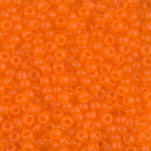 Seed Bead 8-138F - Miyuki Seed Beads 8/0 - Matte Transparent Orange - 10 grams - Diy Beads