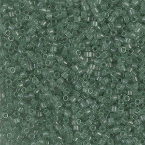DB1415 Transparent Light Moss Green Size 11/0 Miyuki Delica Bead Sold 7.6 grams diy Beads