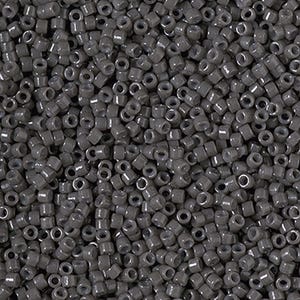DB2368 Duracoat Opaque Dyed Charcoal Size 11/0 Miyuki Delica Beads Sold 7.6 grams