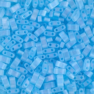 Half Tila HTL-148FR Miyuki Half Tila Beads Matte Transparent Aqua AB 10 grams Diy Beads