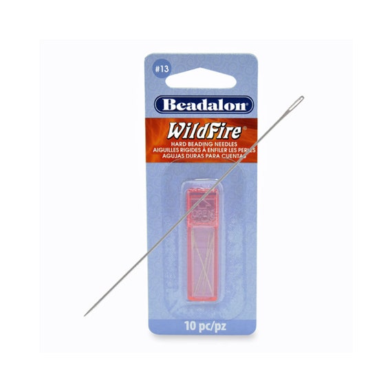 Beadalon Wildfire Hard Beading Needles Size 13 for Bead Cord Etsy