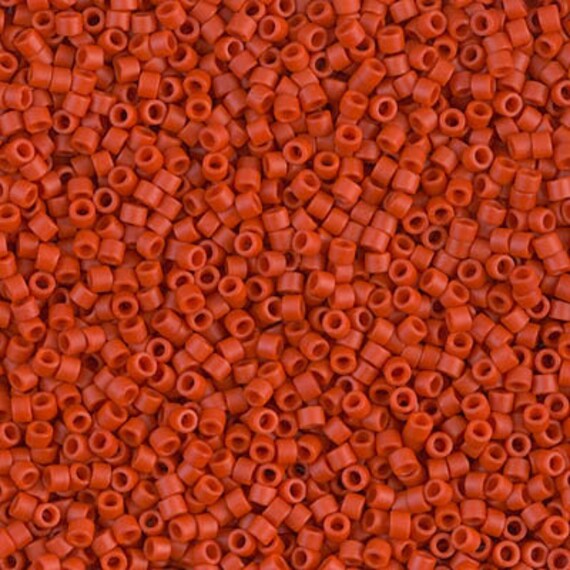 Delica Bead DB0727 Miyuki Delica Beads Opaque Vermillion Red 7.6 grams  diy beads