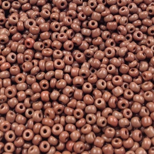 Seed Beads 11/0 Opaque Brown 10 grams - #99-85-10 diy beads