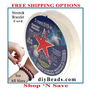 Stretch Magic Jewelry making cord, Many different sizes diybeads