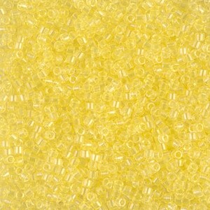 DB1401 Transparent Pale Yellow Size 11/0 Miyuki Delica Beads Sold 7.6 grams