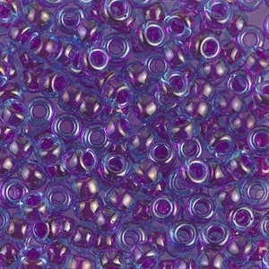 6-352, Miyuki 20g Fuchsia Lined Aqua Luster 6-352, Miyuki 20g Fuchsia Lined Aqua Luster
