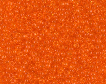 11-138 Seed Beads Miyuki 11/0 Transparent Orange 10 grams diy beads