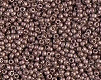 11-4213F Seed Beads Miyuki 11/0 Duracoat Galvanized Matte Dark Mauve 10 grams diy beads