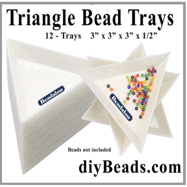 Triangle Trays, 12 pcs - Beadalon Tri-Trays, Bead Trays - diyBeads
