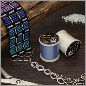 Miyuki Beading Thread is a pre-waxed size "B" beading thread 50m (55 yards) available in 24 colors