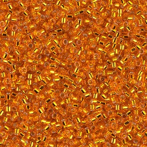 DB0045 Silver Lined Orange 11/0 Miyuki Delica Bead 7.6 grams diy Beads