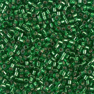 Delica Bead DBM0046 Miyuki Delica Beads 10/0 Silver Lined Green 7.6 grams diy beads