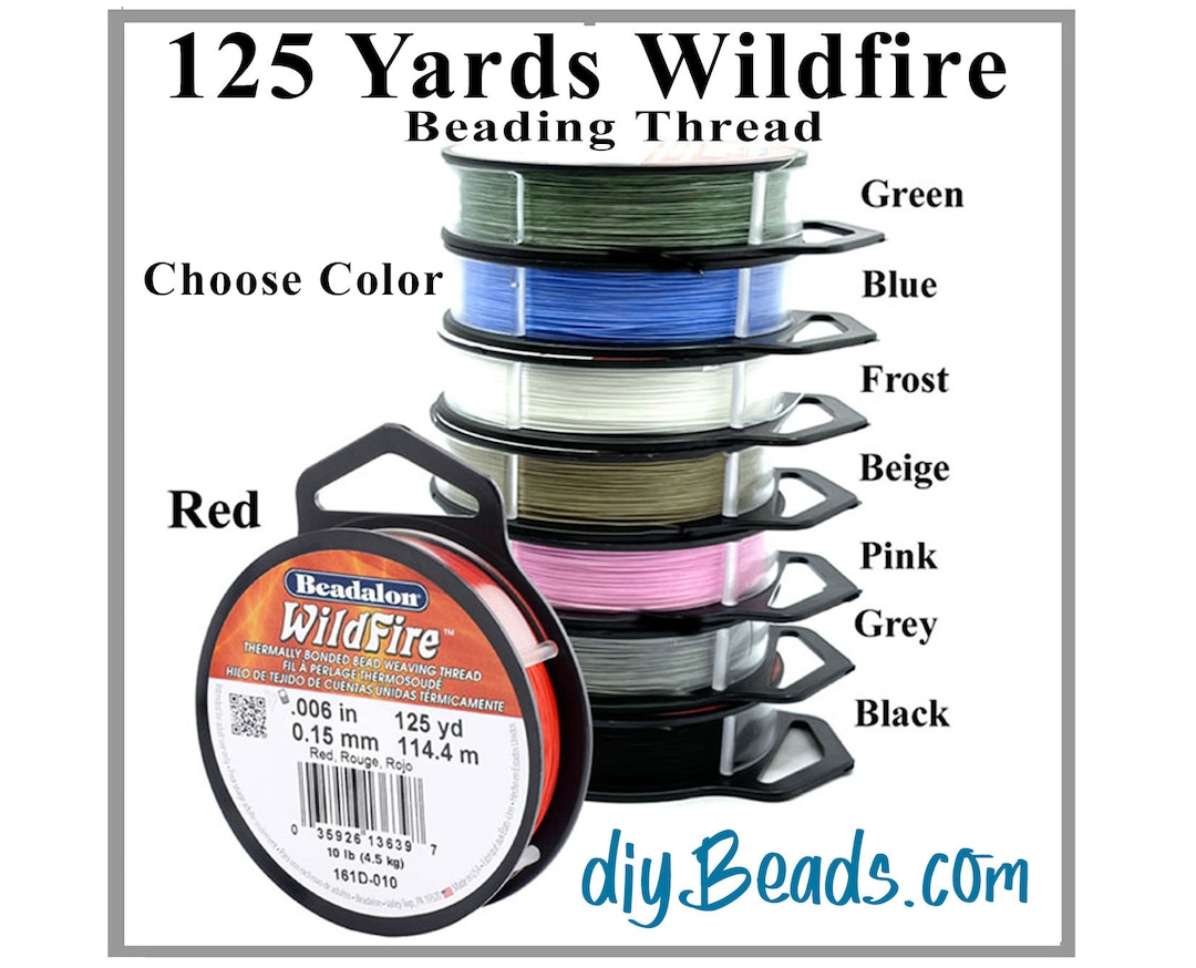 125 Yard WILDFIRE BEADING THREAD See All Colors .006 in 0.15 Mm, Break  Strength 10 Lb 4.5 Kg, 114.4 M 