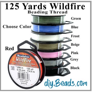 Beadalon Wildfire FROST White Beading Thread .006/.008 20, 50 & 125 Yard  Spools 
