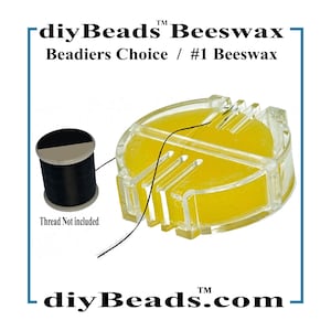 Beeswax,  Bees wax With Holder, Beadiers  Wax condition's beading thread - Simple to use - diyBeads