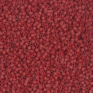 Delica Bead DBS0378 Miyuki Delica Seed Beads Size 15/0 Matte Metallic Brick Red - Sold 5 grams - Diy Beads Store
