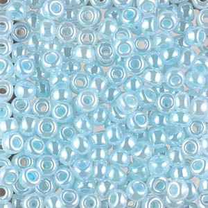 Seed Beads 6-522 Miyuki Seed Beads 6/0 Light Aqua Ceylon 20 grams  diy beads