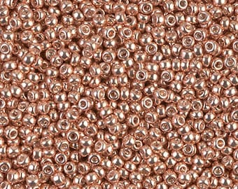 Seed Beads 11-1072L Miyuki Seed Beads 11/0 Galvanized Apricot Gold 10 grams  diy beads