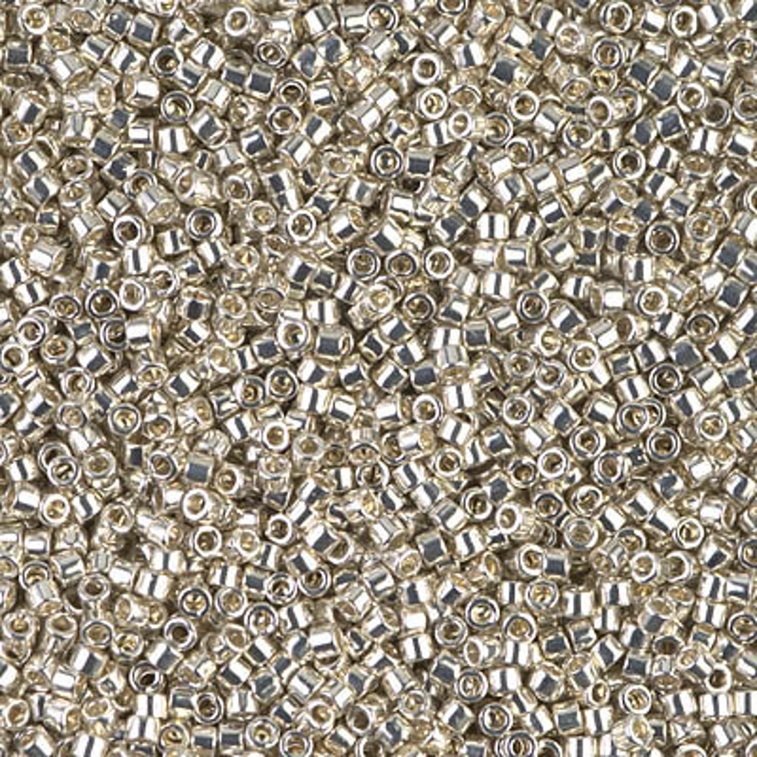 Delica Beads 11/0 Miyuki Delica Beads DB0035 Galvanized Silver 7.6 ...