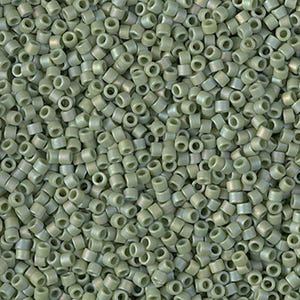 DB2310 Matte Opaque Glazed Pistachio Size 11/0 Delica Seed Bead Miyuki Sold 7.6 grams