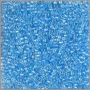 Delica Beads DB1890 Miyuki Delica Beads 11/0 Transparent Sky Blue Luster 7.6 grams ( Approx 1520 Beads ) Diy Beads Store