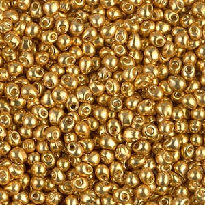 Drop Bead DP28-4202 Miyuki Drop Beads Size 2.8mm Duracoat Galvanized Gold Sold 10 grams Diy Beads