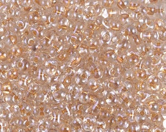 Perle de baie BB-1522 Miyuki Perles de baies 2.5mm x 4.5mm Sparkling Honey Beige Lined Crystal 10 grammes Diy Beads