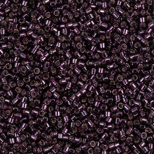 Delica Bead DB0611 Miyuki Delica Seed Beads Size 11/0 Dyed Silver Lined Wine - Sold 7.6 grams