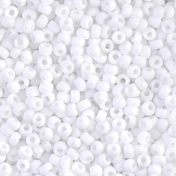 Seed Bead 8-402F Miyuki Seed Beads 8/0 Matte White 10 grams Diy Beads