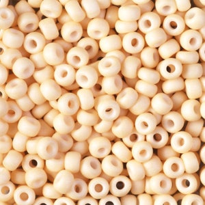 Seed Bead 6-2022 Miyuki Seed Beads Size 6/0 Matte Opaque Antique Beige Sold 20 grams Diy Beads