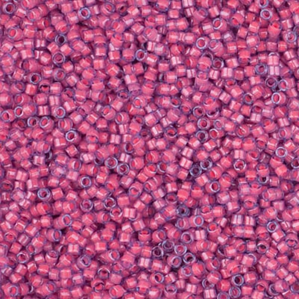Delica Bead DB2048 Miyuki Delica Beads 11/0 Luminous Pink Taffy 7.6 grams ( approx 1520 beads ) Diy Beads Store