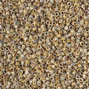 DB2262 Opaque Yellow Picasso Size 11/0 Miyuki Delica Bead Sold 7.6 grams diy Beads