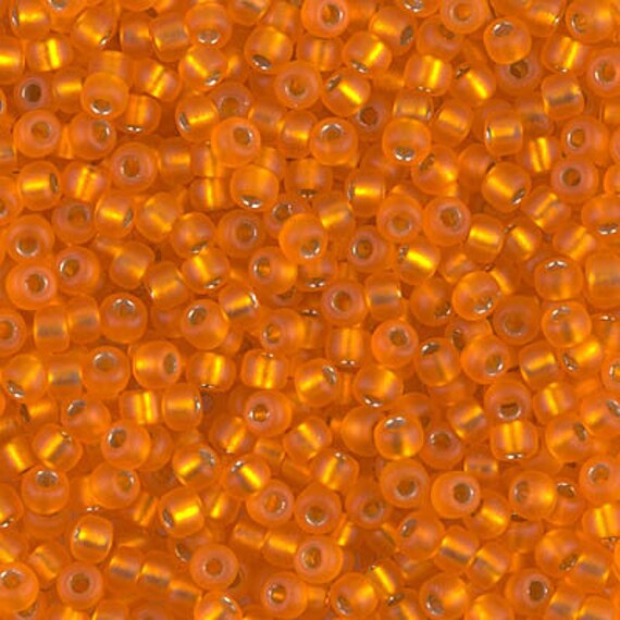 8-138FR, Miyuki 22g Matte Transparent Orange AB 8-138FR, Miyuki 22g Matte Transparent Orange AB
